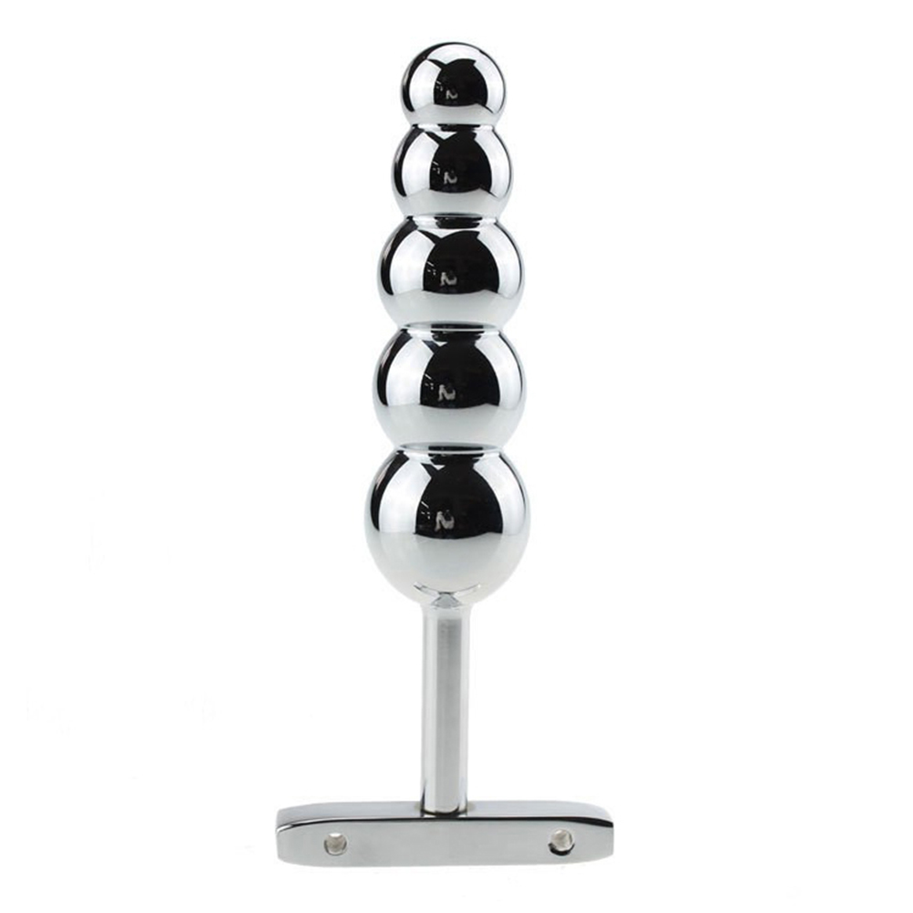 Large Stainless Steel Prostate Massager 5bead Unisex Anal Dildo Adult Pleasure Toy For Men And Women - 1