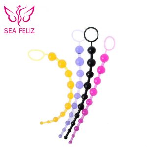 Seafeliz 13 Inch Oriental Jelly Anal Beads For Beginner Flexible Stimulator Butt Best Sex Toys Men And Women - 2