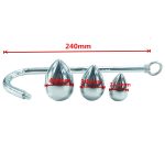 Stainless Steel Anal Hook Buttplugs 3 Size Balls Stretcher Butt Plug Prostate Sex Toys For Men Woman - 6