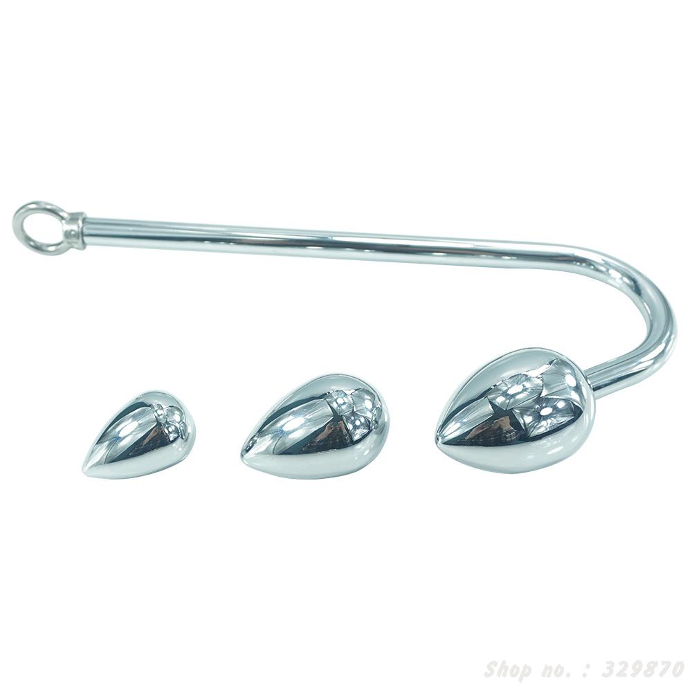 Stainless Steel Anal Hook Unisex Prostate Stimulation Toy 3 Size Ball Butt Plug Erotic Stretcher - 13