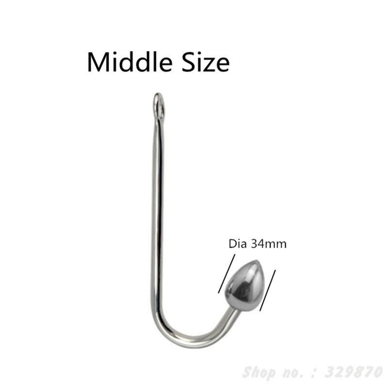 Stainless Steel Anal Hook Unisex Prostate Stimulation Toy 3 Size Ball Butt Plug Erotic Stretcher - 8