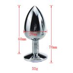 1pcs Stainless Steel Booty Beads Jewelled Anal Butt Plug Small Size Metal Crystal Sex Toys Products For Men Couples - 4