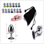 1pcs Stainless Steel Booty Beads Jewelled Anal Butt Plug Small Size Metal Crystal Sex Toys Products For Men Couples - 3