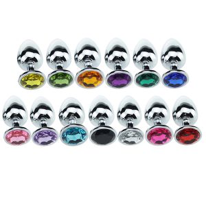1pcs Stainless Steel Booty Beads Jewelled Anal Butt Plug Small Size Metal Crystal Sex Toys Products For Men Couples - 2