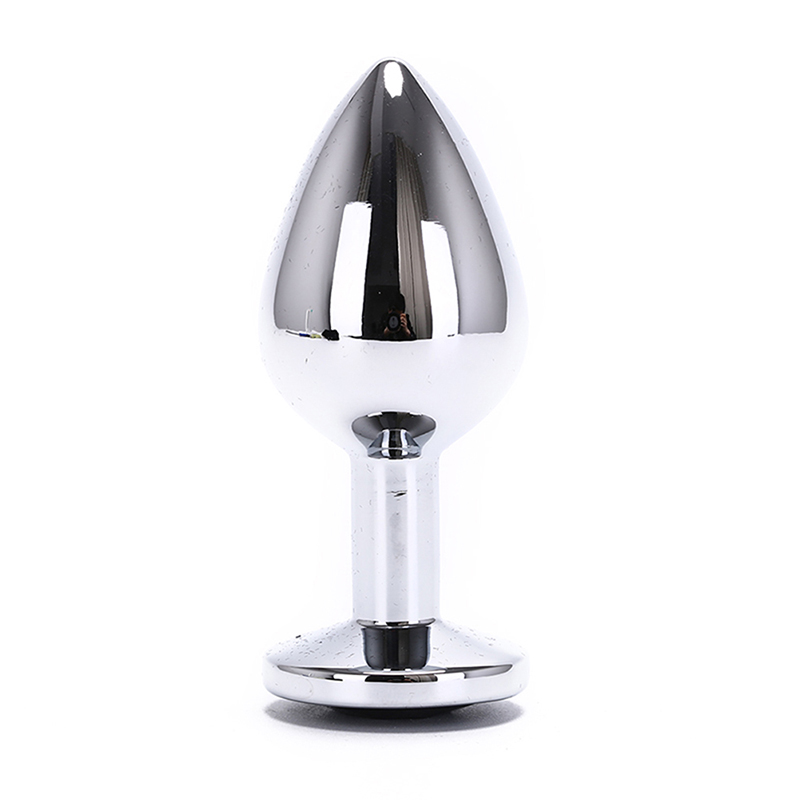 Stainless Steel Jewelled Anal Plug Small Size Metal Crystal Erotic Toy For Men And Couples - 22