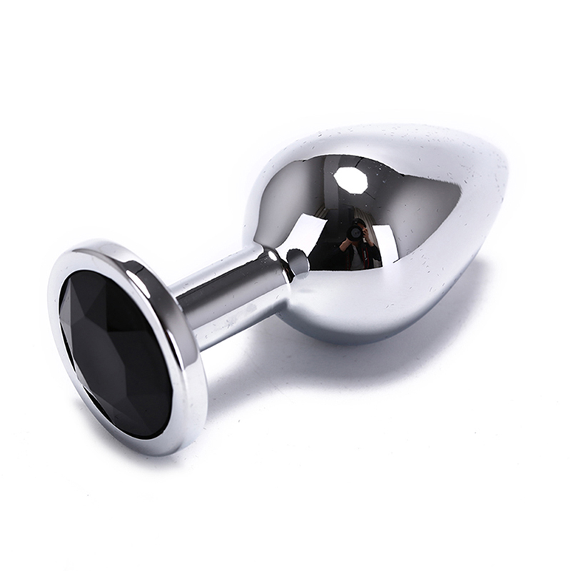 Stainless Steel Jewelled Anal Plug Small Size Metal Crystal Erotic Toy For Men And Couples - 21
