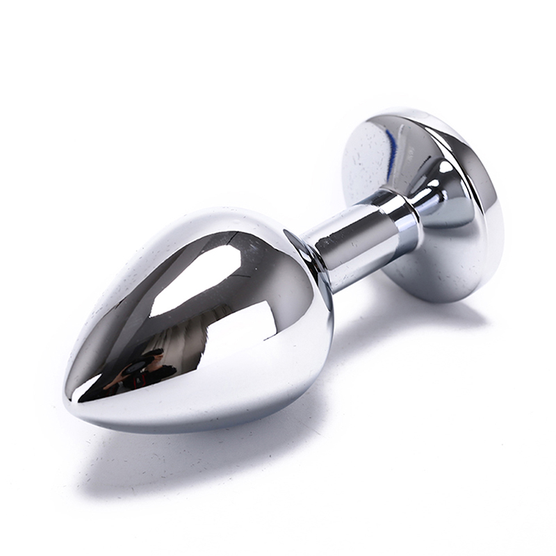 Stainless Steel Jewelled Anal Plug Small Size Metal Crystal Erotic Toy For Men And Couples - 20