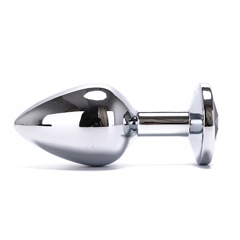 Stainless Steel Jewelled Anal Plug Small Size Metal Crystal Erotic Toy For Men And Couples - 18
