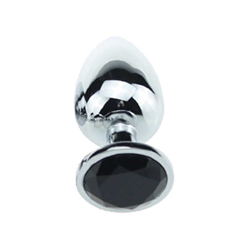 Stainless Steel Jewelled Anal Plug Small Size Metal Crystal Erotic Toy For Men And Couples - 16