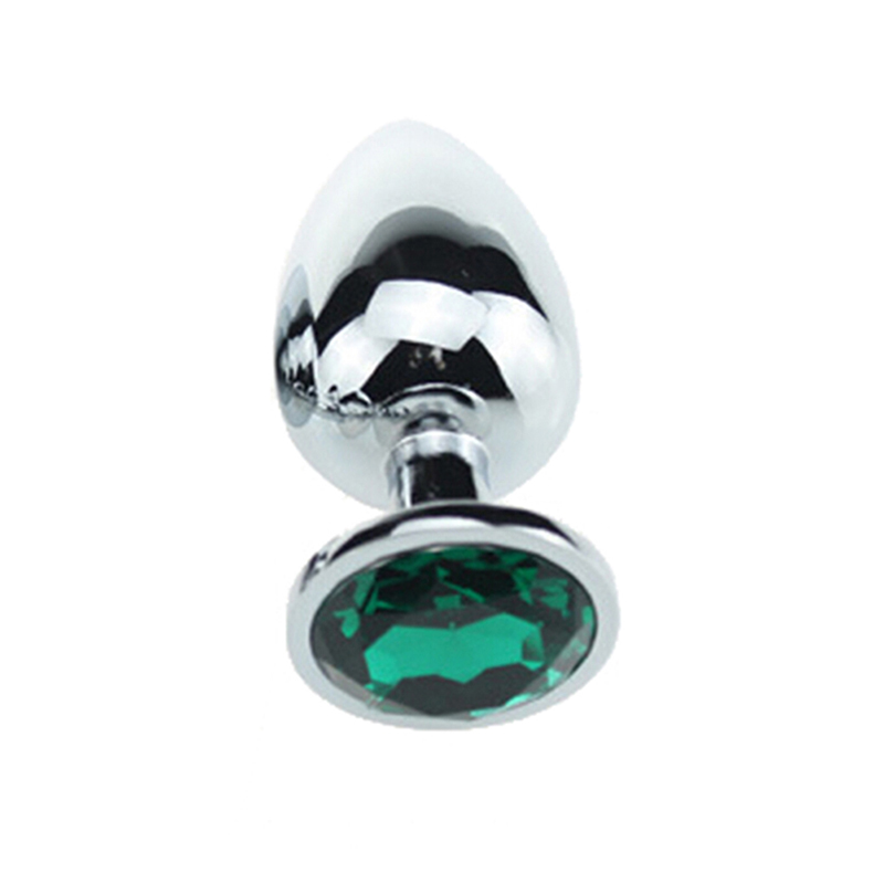 Stainless Steel Jewelled Anal Plug Small Size Metal Crystal Erotic Toy For Men And Couples - 14