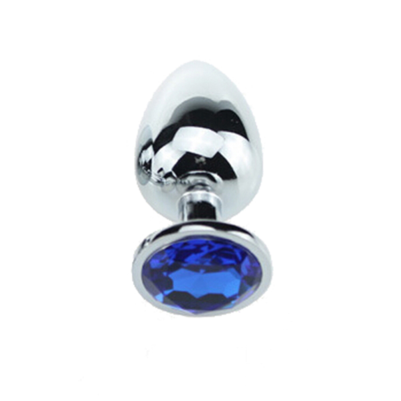 Stainless Steel Jewelled Anal Plug Small Size Metal Crystal Erotic Toy For Men And Couples - 13
