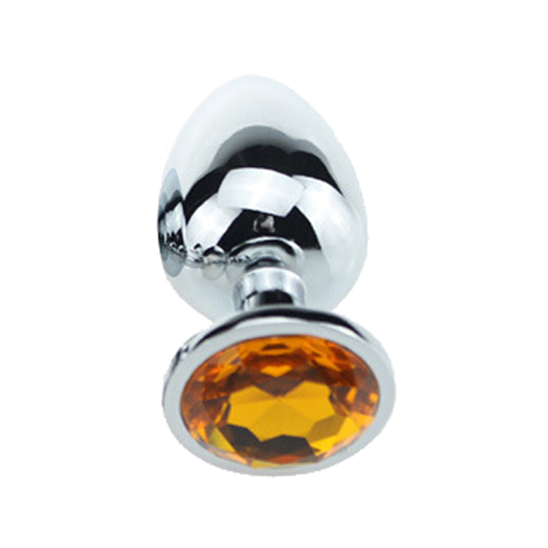 Stainless Steel Jewelled Anal Plug Small Size Metal Crystal Erotic Toy For Men And Couples - 12