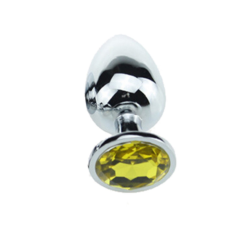 Stainless Steel Jewelled Anal Plug Small Size Metal Crystal Erotic Toy For Men And Couples - 9