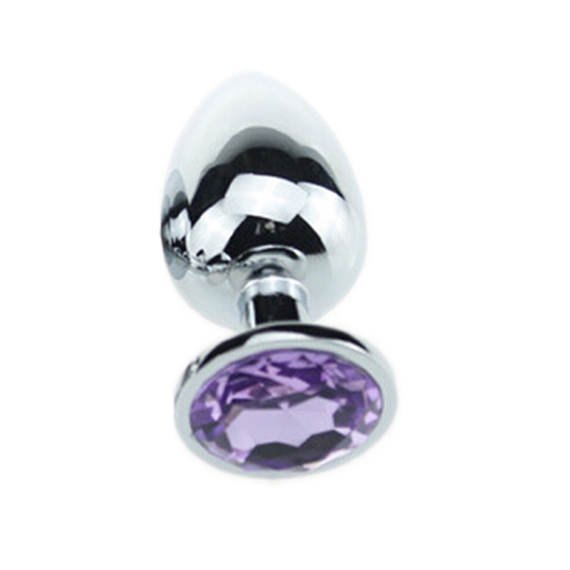 Stainless Steel Jewelled Anal Plug Small Size Metal Crystal Erotic Toy For Men And Couples - 8