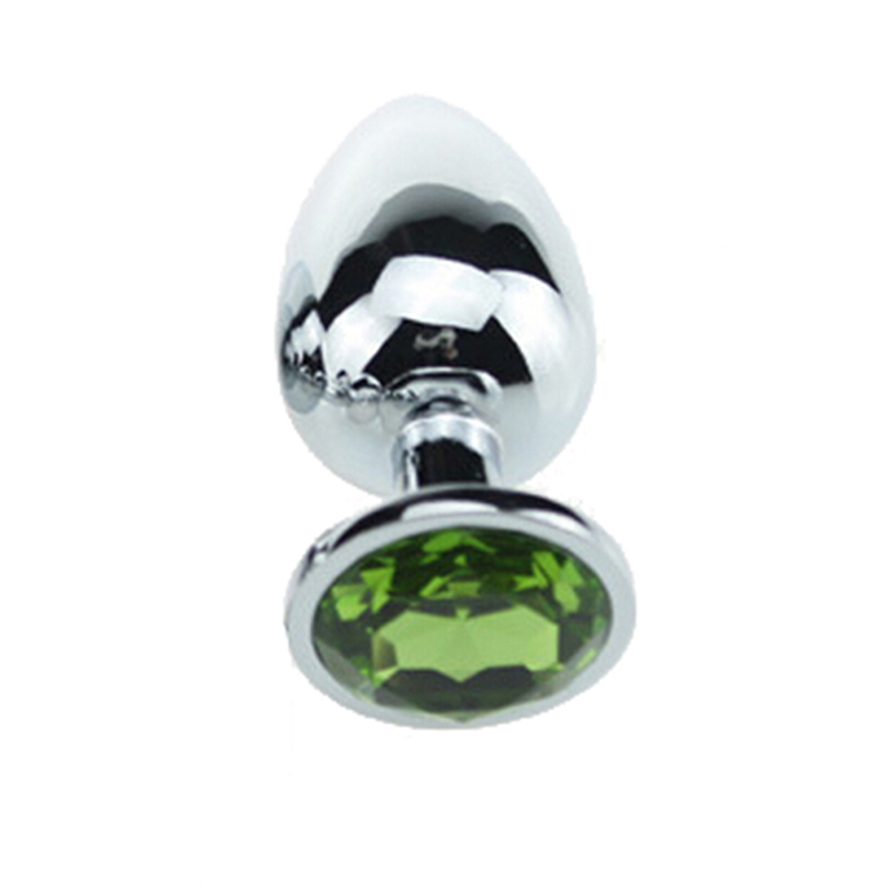 Stainless Steel Jewelled Anal Plug Small Size Metal Crystal Erotic Toy For Men And Couples - 7