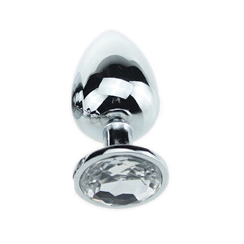 Stainless Steel Jewelled Anal Plug Small Size Metal Crystal Erotic Toy For Men And Couples - 6
