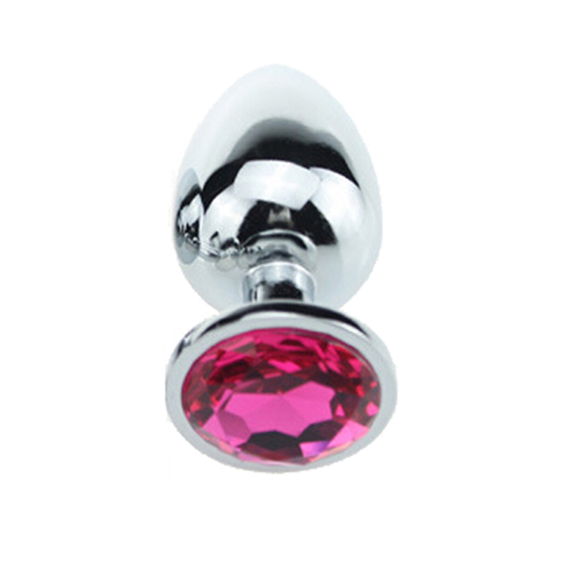 Stainless Steel Jewelled Anal Plug Small Size Metal Crystal Erotic Toy For Men And Couples - 5