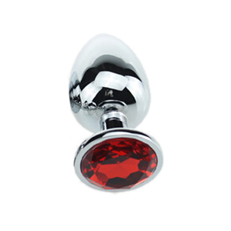 Stainless Steel Jewelled Anal Plug Small Size Metal Crystal Erotic Toy For Men And Couples - 4