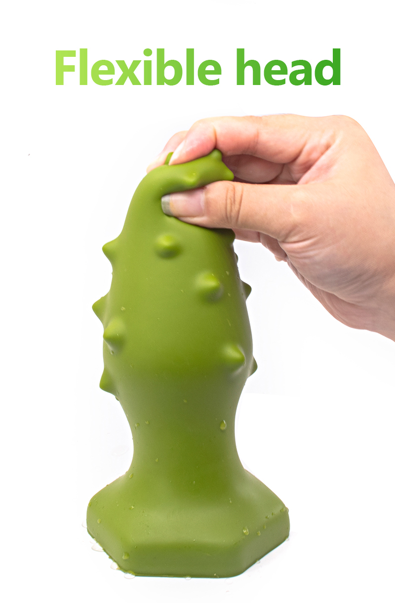Large Green Anal Plug Thorn Butt Dildo Adult Prostate Massager Safe Silicone Buttplug - 10