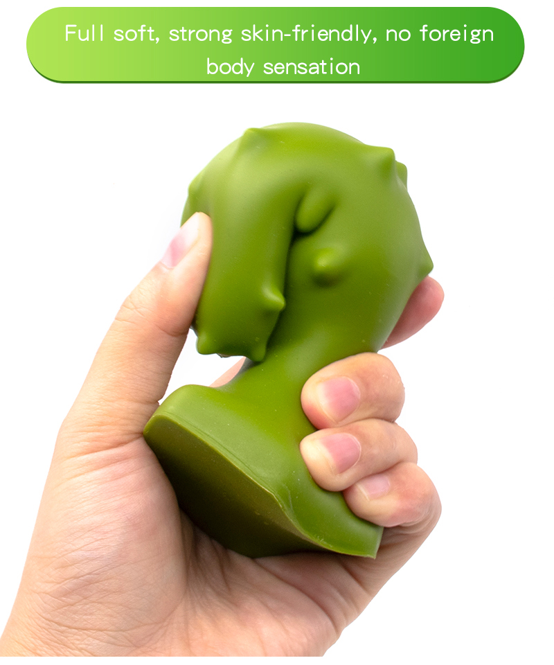 Large Green Anal Plug Thorn Butt Dildo Adult Prostate Massager Safe Silicone Buttplug - 6
