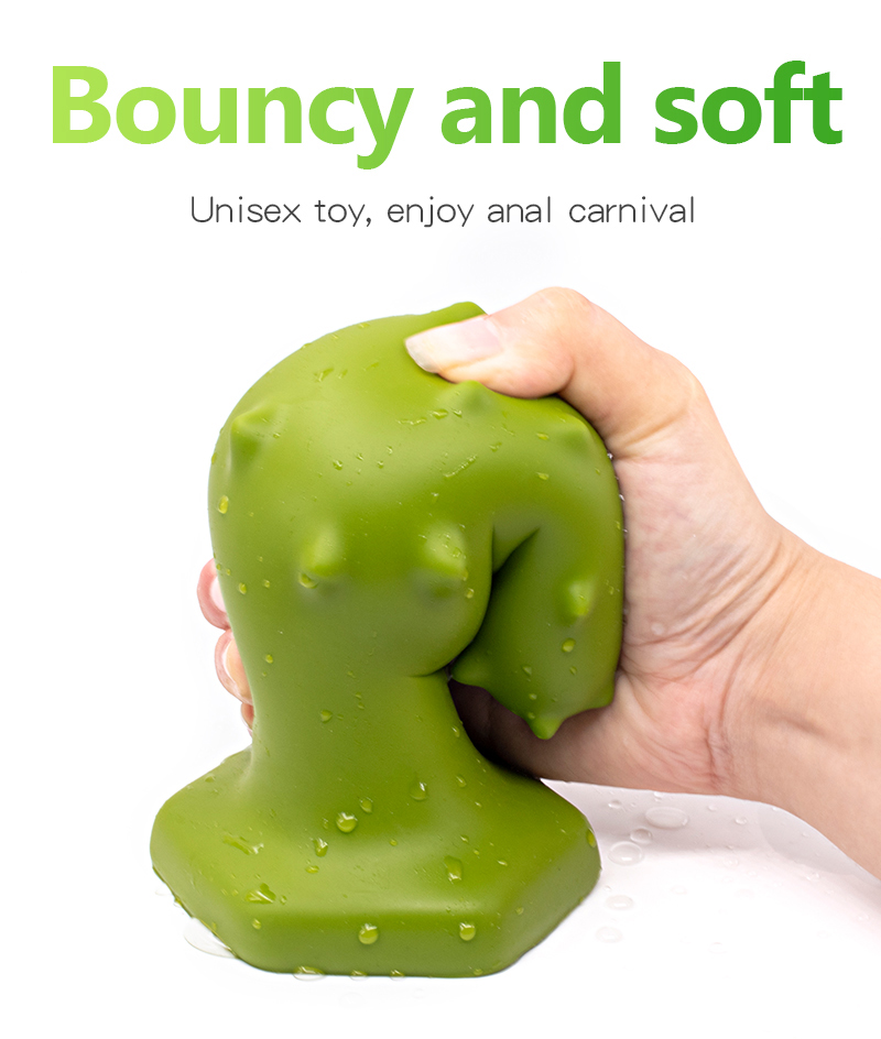 Large Green Anal Plug Thorn Butt Dildo Adult Prostate Massager Safe Silicone Buttplug - 5