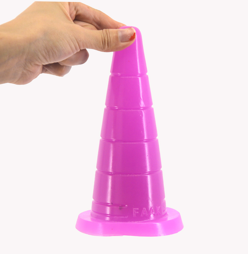 Large Coneshaped Anal Plug With Suction Adult Erotic Toy Grooved Dildo For Vaginal Masturbation - 16