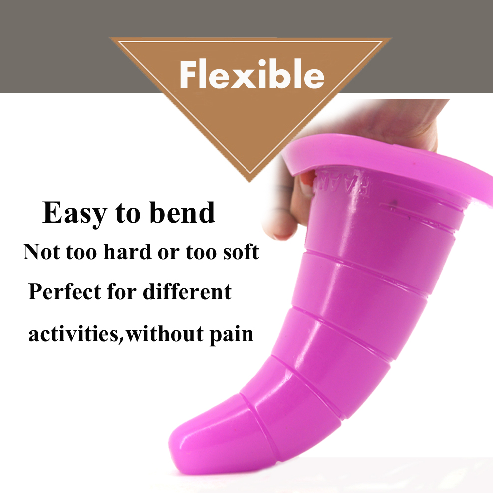 Large Coneshaped Anal Plug With Suction Adult Erotic Toy Grooved Dildo For Vaginal Masturbation - 4