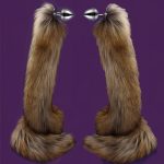 78cm Super Long Fox Tail Anal Plug Faux Fur Metal Butt Cosplay Role Adult Novelty Beads Sex Toys For Man Women