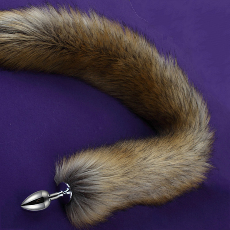 78cm Extra Long Fox Tail Metal Anal Plug Faux Fur Cosplay Roleplay Accessory Adult Novelty Pleasure Beads Unisex Intimate Toy - 5