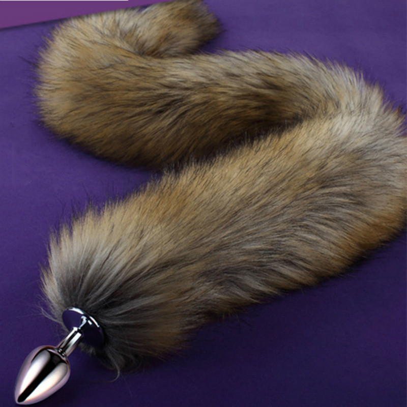 78cm Extra Long Fox Tail Metal Anal Plug Faux Fur Cosplay Roleplay Accessory Adult Novelty Pleasure Beads Unisex Intimate Toy - 4