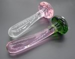Crystal Mushroom Penis Glass Men's Women's G-spot Anal Butt Plug Beads Masturbation Erotic Expander Adults Sex Toys Products - 6