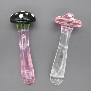Crystal Mushroom Penis Glass Men's Women's G-spot Anal Butt Plug Beads Masturbation Erotic Expander Adults Sex Toys Products