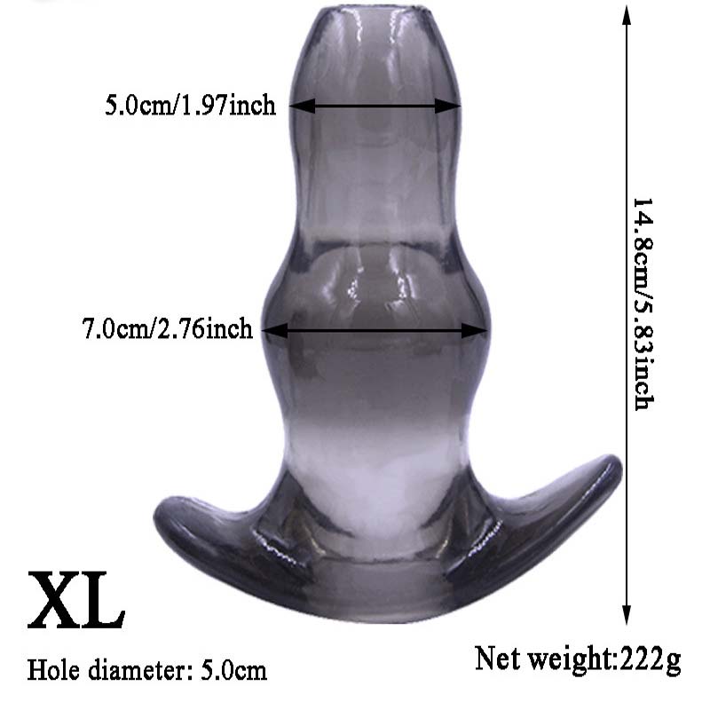Unisex Hollow Butt Plug Set Anal Dildo Prostate Massage Enema Douche Vagina Beads Sex Toy - 10