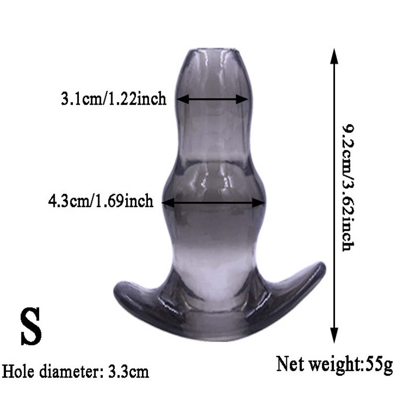 Unisex Hollow Butt Plug Set Anal Dildo Prostate Massage Enema Douche Vagina Beads Sex Toy - 7