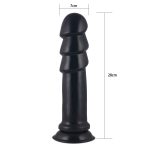 King-sized Anal Ripples 11 25 Inches Super Big Dildo Black Dick Huge Pvc Penis Plug Sex Toys For Adult - 4