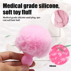 Rabbit Girls Tail Sex Toys Silicone Erotic Toy For Couples Women Gay Size Small Anal Plug Plush Cosplay Adult Cute Tails - 2