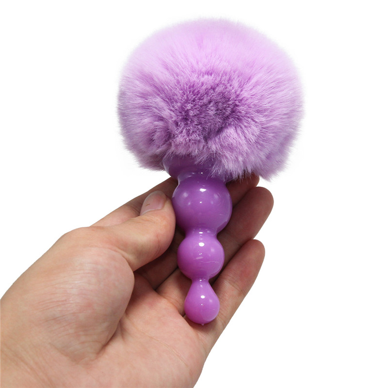 Small Size Silicone Anal Plug With Cute Plush Rabbit Tail For Women Couples Gay Erotic Adult Cosplay Toy - 6
