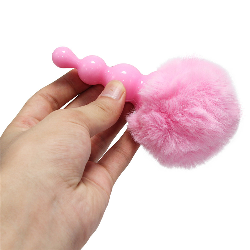 Small Size Silicone Anal Plug With Cute Plush Rabbit Tail For Women Couples Gay Erotic Adult Cosplay Toy - 5