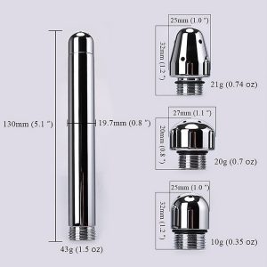 Aluminum Alloy Anal Douche Shower Cleaning Enemator With 3 Styles Head Plug Enema Metal Cleaner Butt Plugs - 2