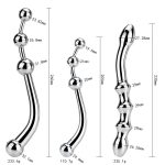 Metal Prostate Massage Anal Beads Magic Wand Plug Dildo G-spot Stimulating P Spot Sex Toys - 2