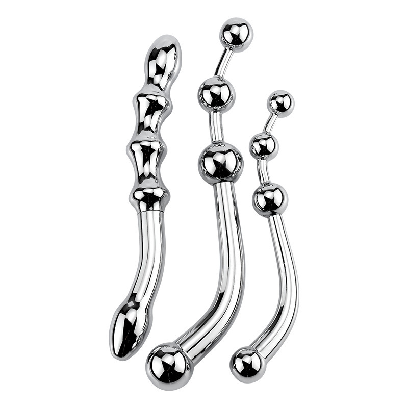 Metal Prostate Massager Gspot Stimulating Anal Beads Pleasure Wand Pspot Dildo Plug Sex Toy - 11