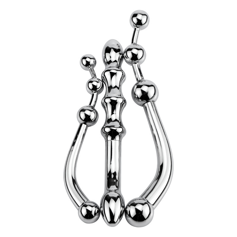 Metal Prostate Massager Gspot Stimulating Anal Beads Pleasure Wand Pspot Dildo Plug Sex Toy - 5