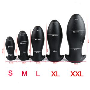 Soft Egg Type Butt Plugs Huge Anal Plug Beads Silicone Prostate Massager Anus Vagina Stimulator Sex Toys - 2