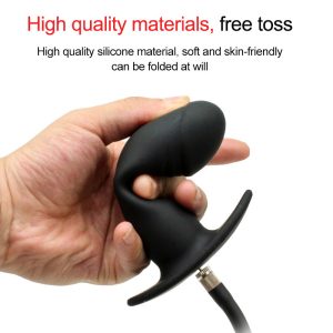 Inflatable Anal Plug Separate Pump Prostate Massager Silicone Butt Anus Extender Sex Toys For Women Men - 2