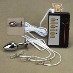 Small Anal Plug Nipple Clamp Electric Shock Host And Cable Electro Sex Toys Stimulation For Tens