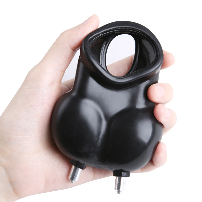Electric Shock Male Masturbator Penis Sleeve Condoms Scrotum Stimulation Bondage Chastity Adult Sex Toy For Men - 6