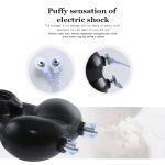Male Scrotum Electric Shock Penis Squeeze Condoms Sleeves Masturbator Sex Toys For Man Chastity Bondage Electro Stimulator - 4