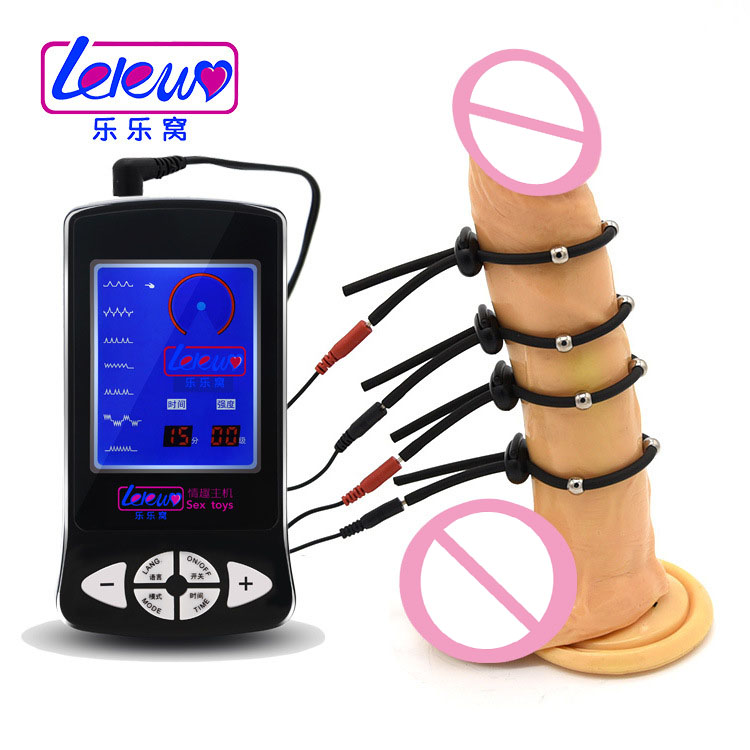 Mens Electro Shock Penis Ring Medicalgrade Electrostimulator Scrotum Sex Toy Comfortable Adjustable Dick Ring - 1