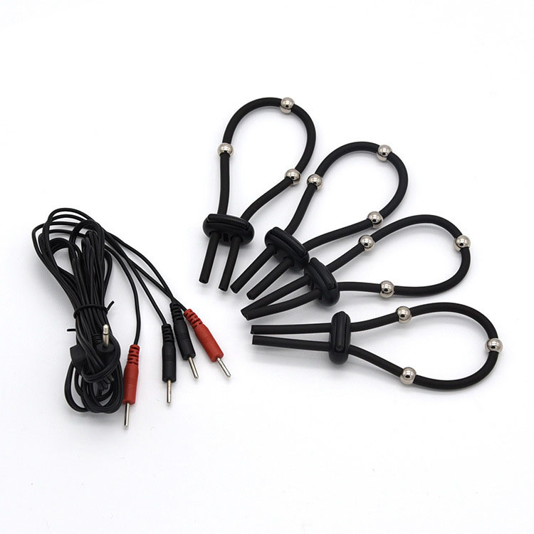 Mens Electro Shock Penis Ring Medicalgrade Electrostimulator Scrotum Sex Toy Comfortable Adjustable Dick Ring - 7