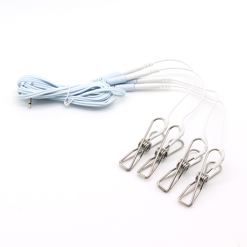 Dual Output Electro Stimulation Therapy Massager Electric Shock Accessories Medical Roleplay Toys For Sm Player - 6